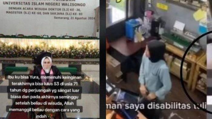 Berita viral terpopuler hari ini, Senin (2/9/2024): Nenek Meninggal usai Wisuda S3 - Pegawai Cafe Disabilitas Dihina Driver Ojol