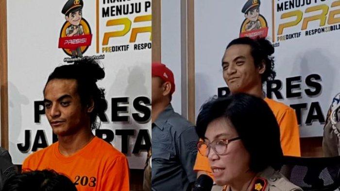 VADEL CENGAR CENGIR - Vadel Badjideh tersenyum saat dihadirkan dalam konferensi pers kasus dugaan aborsi dan pemerkosaan terhadap anak Nikita Mirzani, LM (17), di Polres Metro Jakarta Selatan, Jumat (14/2/2025) malam. Seleb TikTok Vadel Badjideh dalam jumpa pers di Polres Jakarta Selatan, Jumat (14/2/2025). Kelakuan Vadel Badjideh saat jumpa pers jadi sorottan awak media.