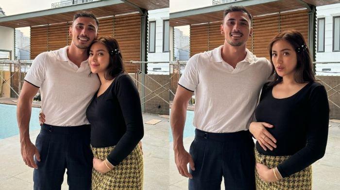 Vincent Verhaag dan sang istri, Jessica Iskandar yang sedang hamil anak ketiga