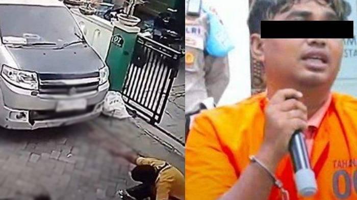 Viral video penembakan kucing di Semarang (kiri) dan pria yang tembak mati kucing tetangga saat diamankan polisi (kanan).