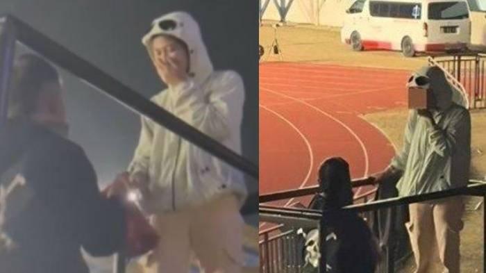Viral wanita dilamar pria di stadion, ternyata sudah punya suami dan anak.