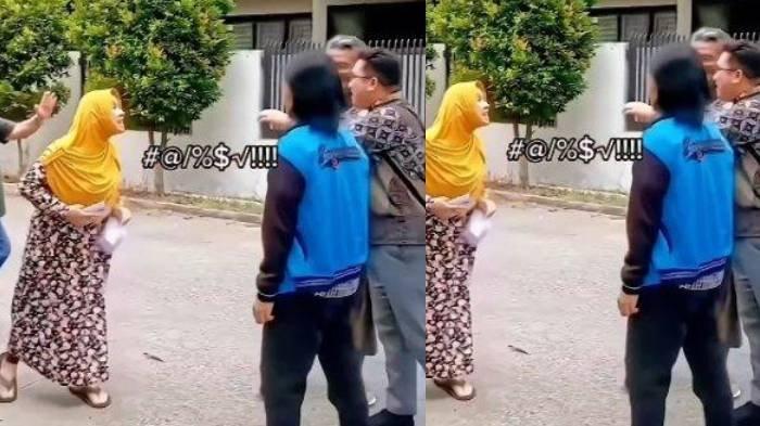Seorang wanita oknum Aparatur Sipil Negara (ASN) Kota Bekasi tampak emosional dengan marah-marah karena melarang aktivitas ibadah yang digelar tetangganya.