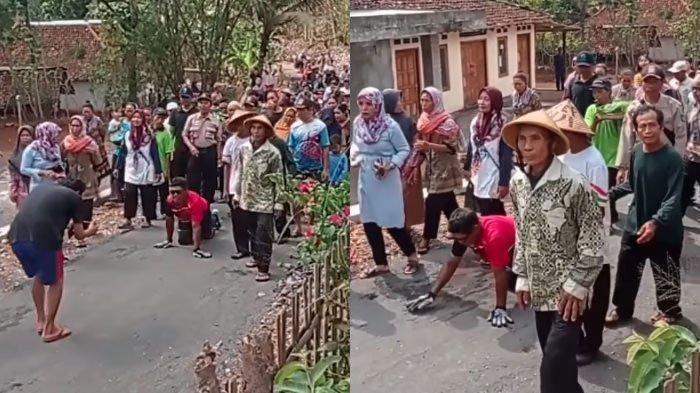 Aksi Ngatimin jalan merangkak 1 km untuk penuhi nazar jadi sorotan warga