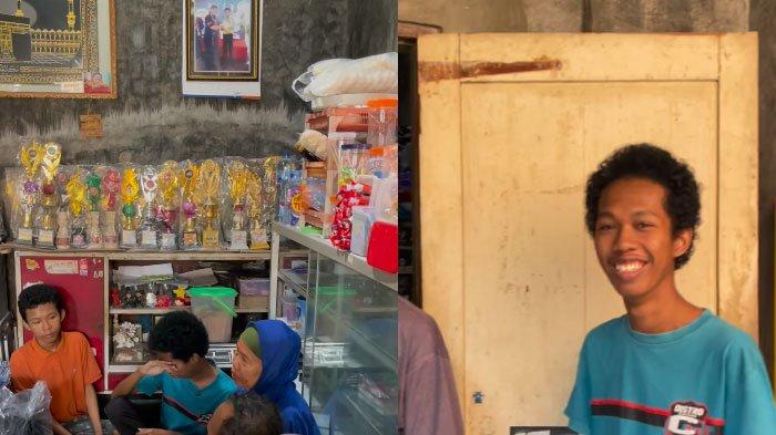 ANAK PENJUAL ES - Avan Ferdiansyah Hilmi, pelajar asal Ponorogo keterima di Institut Teknologi Bandung (ITB). Avan merupakan anak penjual es keliling. Dosen ITB kaget saat jemput ke rumahnya yang dikira toko piala, Selasa (8/7/2025).