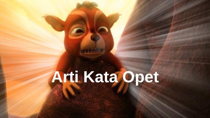 Ilustrasi arti kata opet, nama fiktif untuk karakter kera dalam kartun Upin Ipin kini jadi bahasa gaul viral di TikTok.