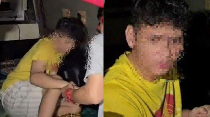 PERAS PACAR - Tangkapan layar video penangkapan artis MR yang diduga peras kekasih sesama jenis Rp20 juta. Penangkapan dilakukan jajaran Polsek Cempaka Putih di kawasan Depok, Jawa Barat, Kamis (5/6/2025).