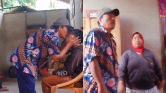 Seorang ayah menangis lihat putrinya babak belur dihajar menantu. Ia tak kuasa menahan air matanya lantaran wajah sang anak tercinta memar.