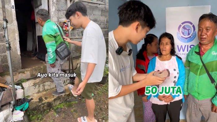 Driver ojol nangis terharu dibelikan rumah baru dan dapat Rp50 juta