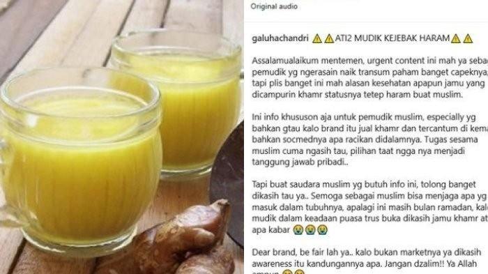 DUGAAN JAMU BERALKOHOL - Dugaan jamu beralkohol dibagikan ke pemudik di posko mudik di Jawa hingga Sumatera menjadi perbincangan dan viral di media sosial. Seperti apa fakta di balik isu ini?