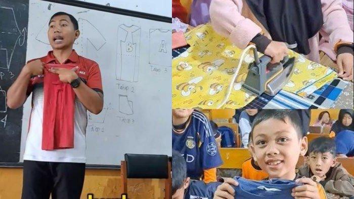 GURU INSPIRATIF - Seorang guru di Cianjur mengajarkan murid setrika baju dan melipat baju di kelas, videonya viral diunggah akun TikTok @de.desul, Sabtu (8/2/2025). Sosoknya menjadi sorotan.