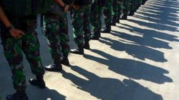 ILUSTRASI Anggota TNI - Kasus pengeroyokan kepada pelajar SMA perkara asmara.
