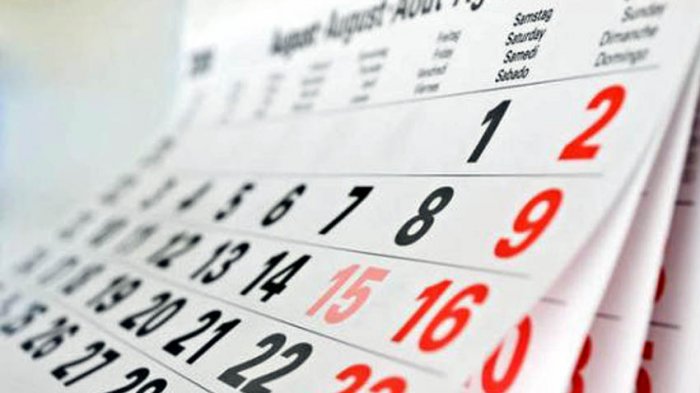 Ilustrasi kalender 2025.