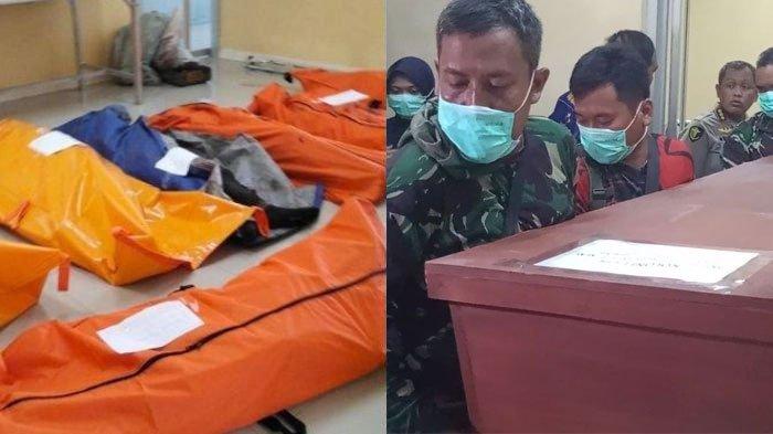 KORBAN LEDAKAN GARUT - Tujuh kantong jenazah berisi korban ledakan bom yang dimusnahkan di Desa Sagara, Kecamatan Cibalong, Kabupaten Garut, Jawa Barat, Senin (12/5/2025) pagi. Sebanyak sembilan jenazah warga sipil korban tragedi ledakan amunisi kedaluwarsa TNI AD di Garut masih berada di Ruang Kamar Mayat RSUD Pameumpeuk, Garut, Jawa Barat, Selasa (13/5/2025).