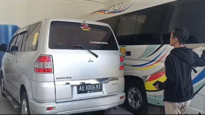 Mobil Mitsubishi Maven SMPN 1 Ponorogo yang akan diremajakan ke Mobil Toyota Innova melalu surat sumbangan dengan nilai jutaan rupiah, Jumat, (29/9/2023).