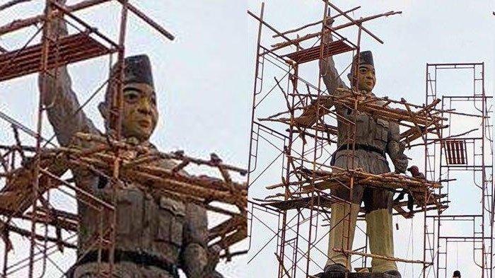 Patung Bung Karno di Banyuasin jadi gunjingan warga, tak mirip dan pipinya tembem