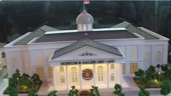Penampakan maket Museum SBY dan Galeri Ani di Pacitan, Jawa Timur, 2021.