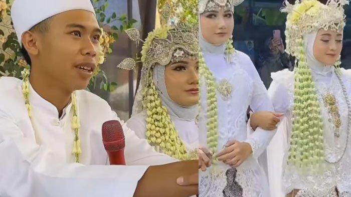 Seorang pengantin pria nikahi dua wanita sekaligus viral di media sosial. Insiden itu terjadi di Tasikmalaya.