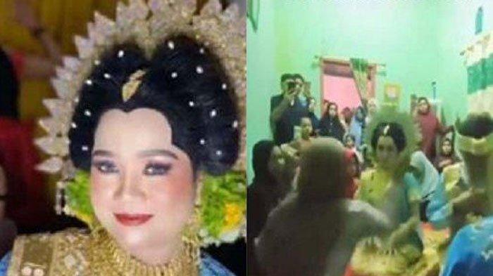 PENGANTIN DITAMPAR MERTUA - Tangkapan layar video viral pengantin wanita ditampar ibu mertua usai sungkeman. Pengantin bernama Dilla Nadi tersebut mengaku sedih atas perlakukan ibu dari suaminya tersebut, Kamis (20/2/2025).