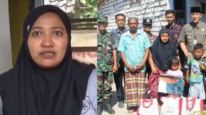 Khusnul Khotimah (29) bersama putranya, Yazid Al-Bustomy saat diwawancarai, Jumat (30/8/2024).