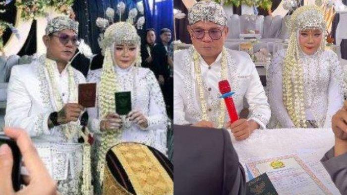 Potret pernikahan Andika Kangen Band dengan Ayu Kartika Agustina, Rabu (31/1/2024). Babang Tamvan beri mas kawin emas 100 gram.