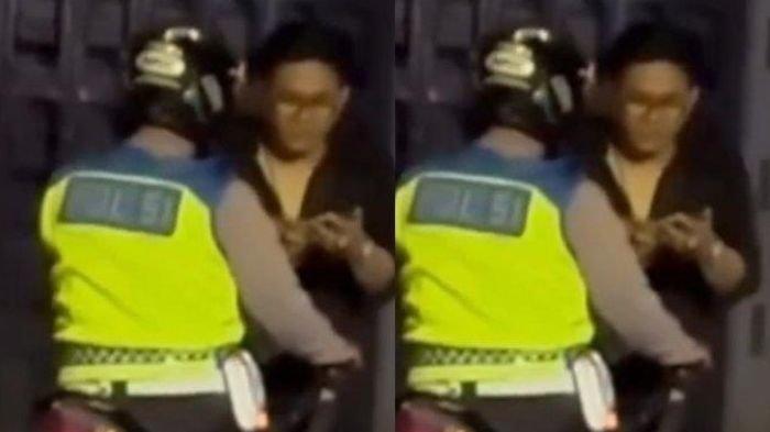 MINTA TRANSFER - Tangkapan layar video viral polisi minta warga transfer denda tilang Rp200 ribu di aplikasi DANA. Polisi tersebut berinisial Bripka HS. Kini ia mendapat sanksi, Selasa (13/5/2025).
