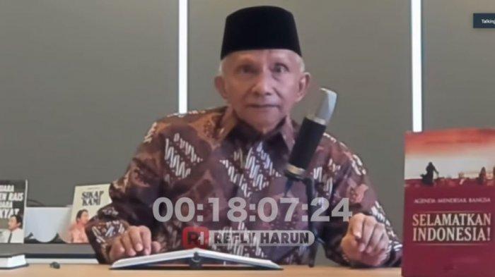 Di kanal YouTube Refly Harun, Rabu (20/5/2020), politisi senior Amien Rais bercerita soal ancaman-ancaman yang ia terima menjelang reformasi tahun 1998.