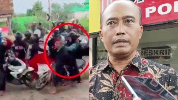Rombongan pesilat mengeroyok sepasang kekasih di Tuban, Minggu (21/1/2024) sore.
