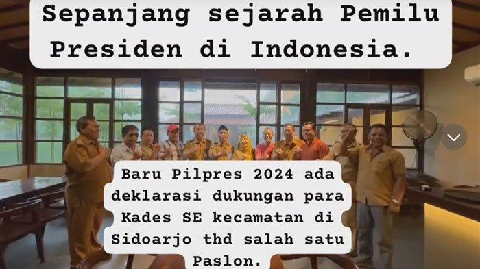 Sejumlah kades di Sidoarjo deklarasi dukung salah satu paslon.