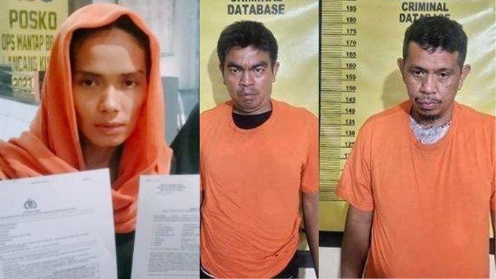 WANITA DIKEROYOK DEBT COLLECTOR - Ramadhani Putri (kiri) melaporkan pengeroyokan yang dia alami ke Polsek Bukitraya, Pekanbaru, Riau, Sabtu (19/4/2025) malam. Dia dipukul debt collector di depan kantor polisi. Empat pelaku kini sudah ditangkap, menyisakan belasan lainnya.