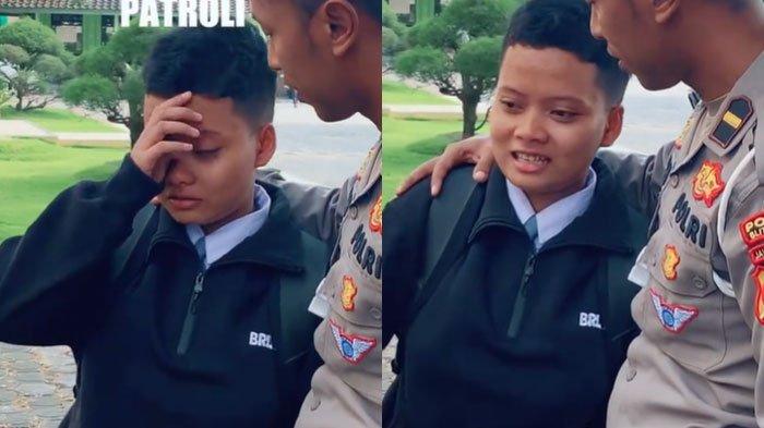 Siswa SMA di Blitar nangis minta diantar polisi ke tempat les