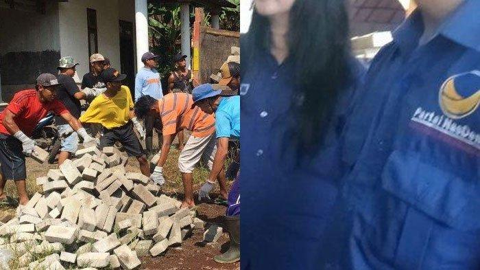 Sosok caleg angkut lagi bantuan paving karena diduga suara tak capai target.