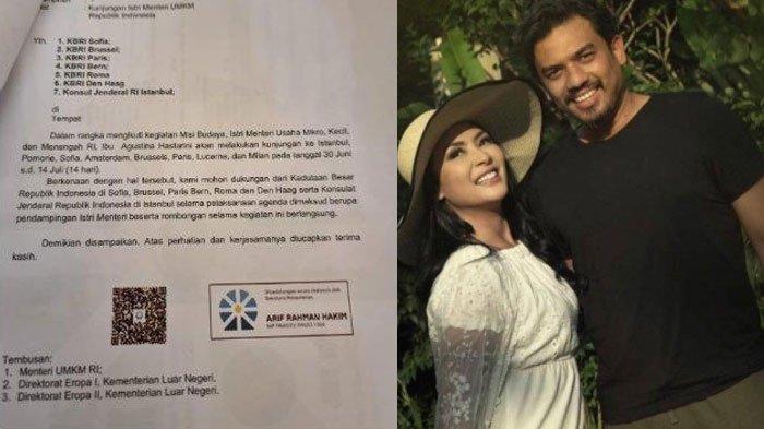 MINTA FASILITAS NEGARA - Surat Kementerian Usaha Mikro, Kecil dan Menengah (UMKM) Republik Indonesia kepada KBRI di Eropa untuk meminta fasilitas kepada istri dari Menteri UMKM Maman Abdurrahman, Agustina Hastarini ramai di media sosial, Kamis (3/7/2025). Kegiatan ini berlangsung selama 14 hari.