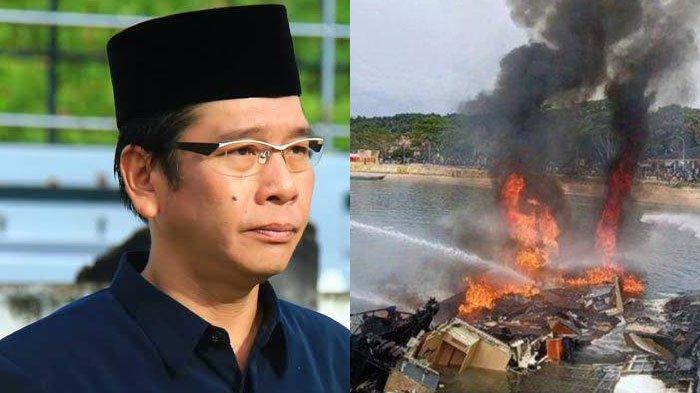 Insiden speedboat terbakar di Pelabuhan Bobong, Pulau Taliabu pada Sabtu (12/10/2024).