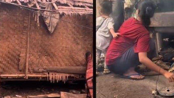 Pasangan suami istri tinggal di gubuk reyot tengah hutan di Cibalong, Garut Selatan viral di media sosial.