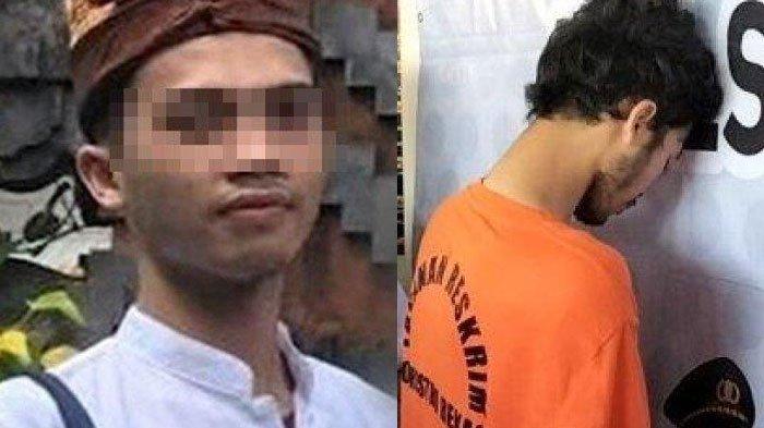 Nando (25), tersangka kasus pembunuhan terhadap istri sendiri bernama Mega di Cikarang Barat, Kabupaten Bekasi.