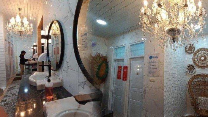 Toilet mewah di SPBU di Kabupaten Sukabumi, Jawa Barat