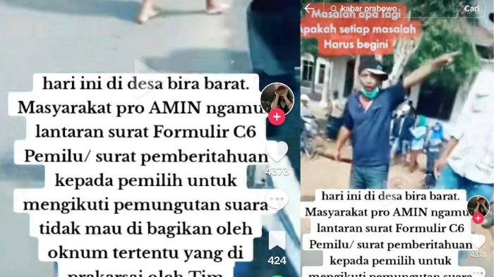 Hasil tangkapan layar video ketengangan warga di Kabupaten Sampang, Madura yang diunggah oleh akun HA1FA, Selasa (13/2/2024).