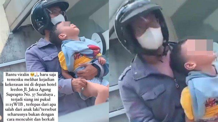 Viral ayah di Surabaya cubit anaknya kini jadi tersangka