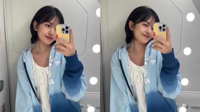 Story Instagram An Yujin dengan rambut pendeknya