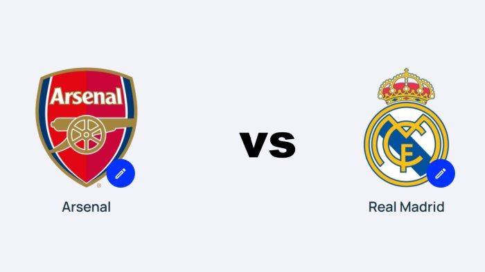 Arsenal vs Real Madrid Liga Champions Rabu 9 April 2025 Pukul 02:00 WIB