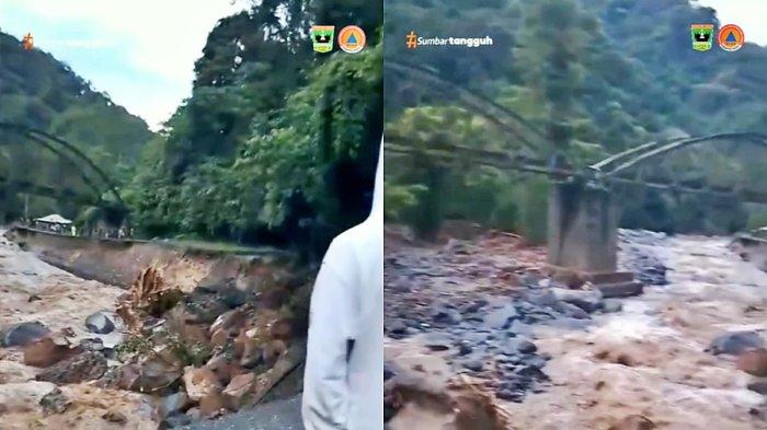Banjir lahar dingin Gunung Marapi di Sumatera Barat (Sumbar), Minggu (12/5/2024)