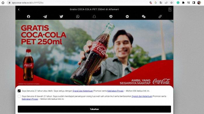 Cara Klaim Promo Coca Cola Gratis di Alfamart