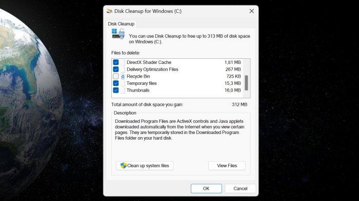 Cara membersihkan sampah di laptop Windows
