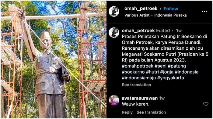 Fakta-Fakta Patung Bung Karno di Omah Petroek Sleman yang Bakal Diresmikan Megawati, Tinggnya 6 Meter
