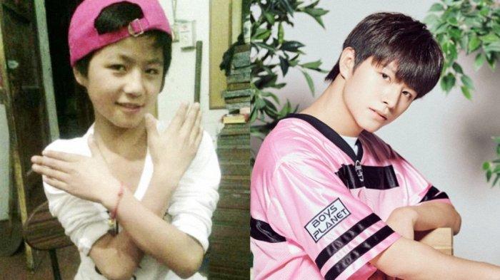 Foto Masa Kecil vs Masa Sekarang Wang Zi Hao Planet