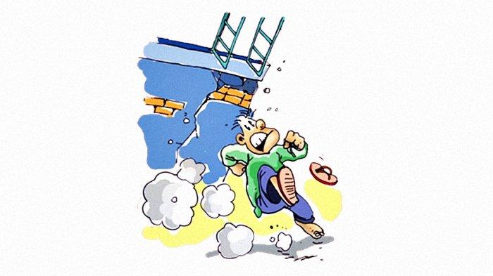 Gempa bumi saat berada di luar bangunan atau area terbuka