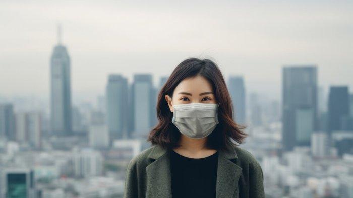 menggunakan masker