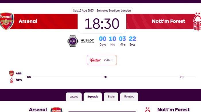 Arsenal memulai musim Liga Inggris 2023/24 dengan pertandingan kandang melawan Nottingham Forest, Sabtu (12/8/2023).