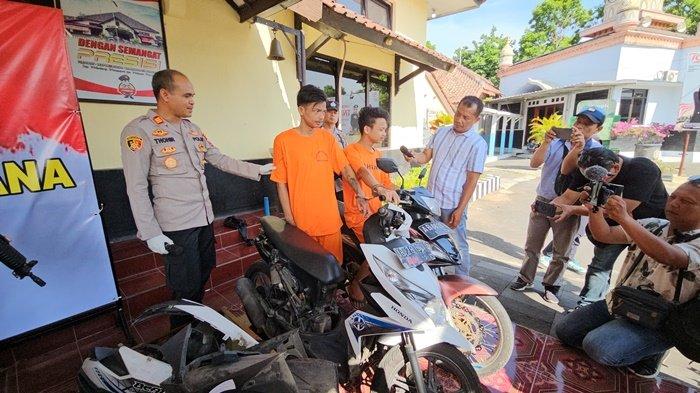 Konferensi pers di Polsek Muntilan soal kasus pencurian kendaraan bermotor (curanmor)