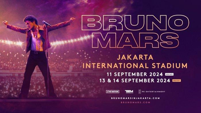 Poster Konser Bruno Mars di Jakarta 2024